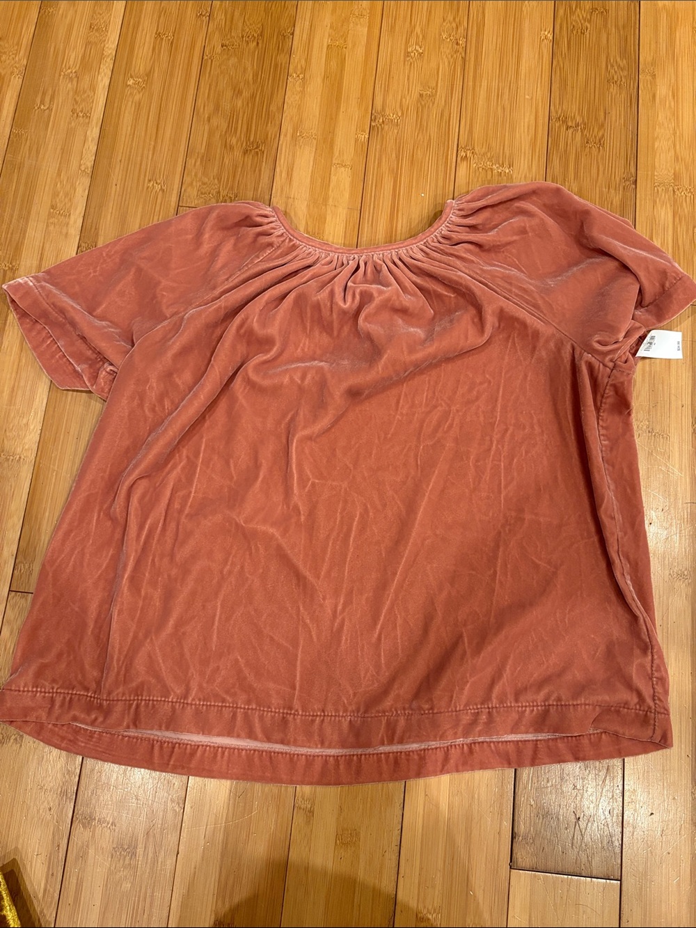 Old Navy Washed Rust Short-Sleeve Peasant Blouse